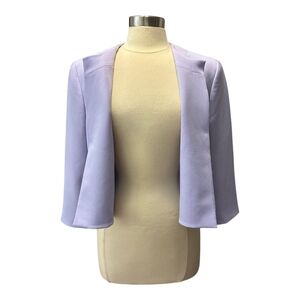 Le Suit Lavender Open-Front Cropped Blazer Size 14